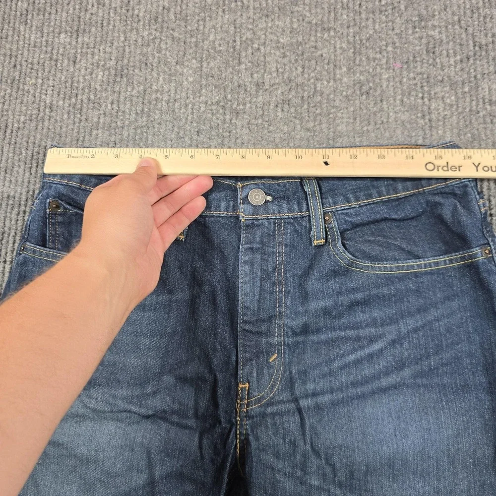 Levi's 502 Jeans Mens 34x34 Blue Regular Tapered Medium Wash Stretch Denim 32x31